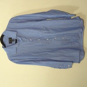 Colours by Alexander Julian Blue + White Pinstripe Button-Down Shirt Men's XL